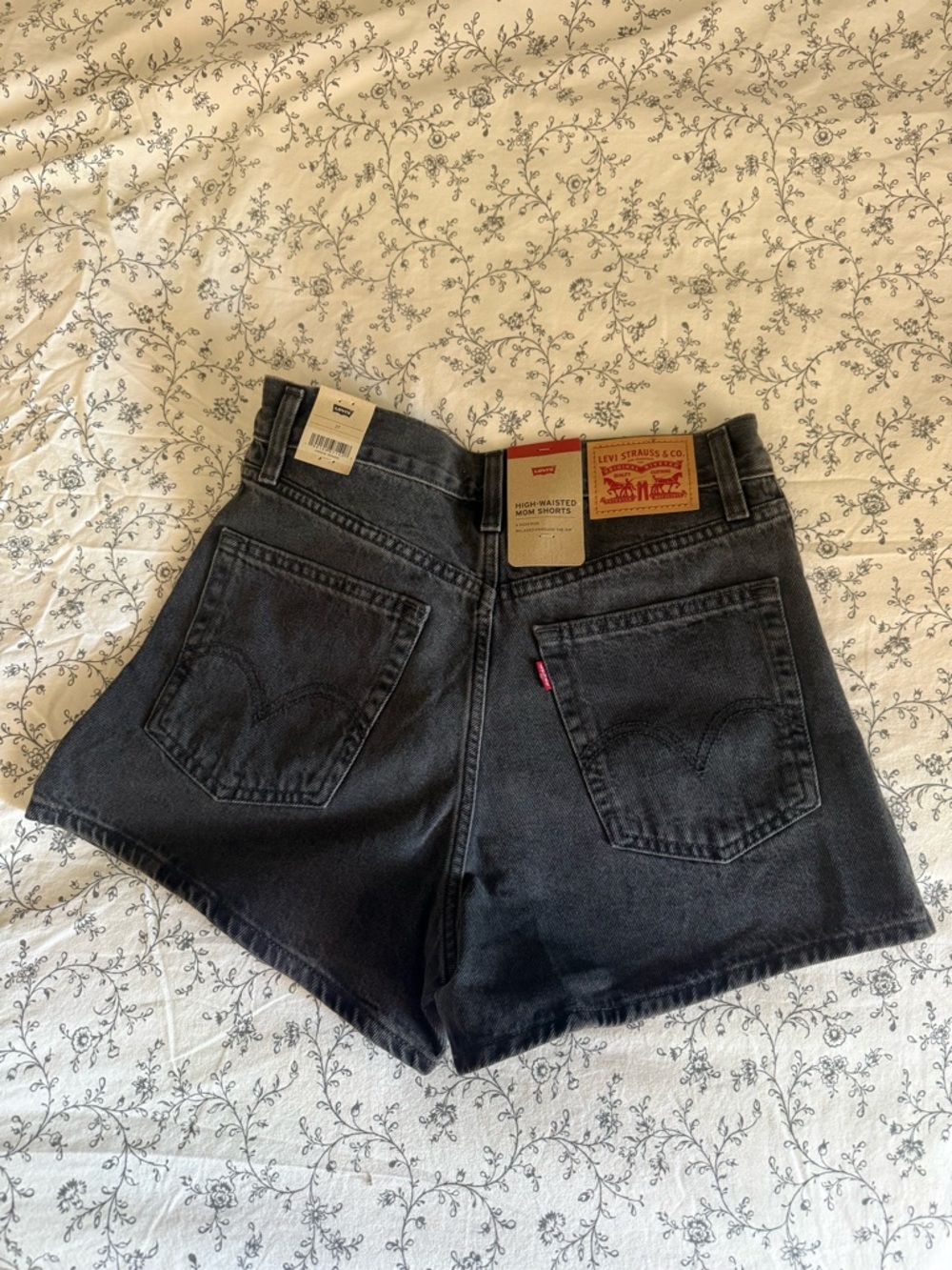 Levi's Black High-Rise Denim Cutoff Shorts